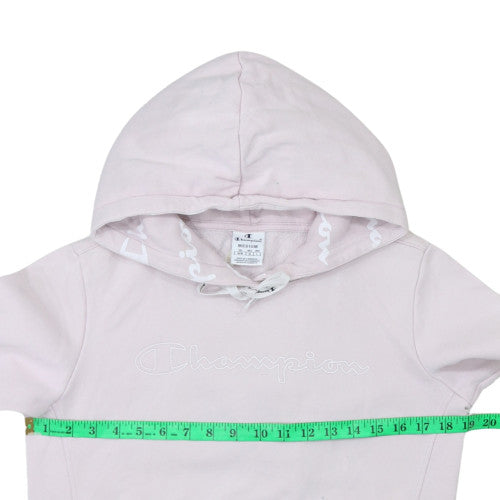 Champion Women's Pink Pullover Hoodie Medium Cotton Blend Casual Sweatshirt