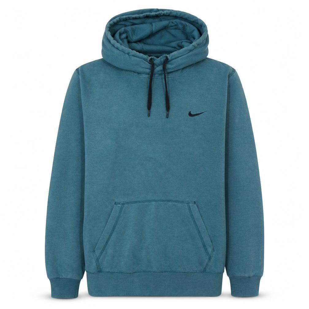 Front view of Nike Women’s Blue Pullover Hoodie Large Cotton Blend Classic Fit