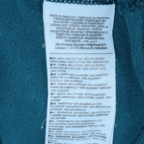 Nike Women’s Blue Pullover Hoodie Large Cotton Blend Classic Fit
