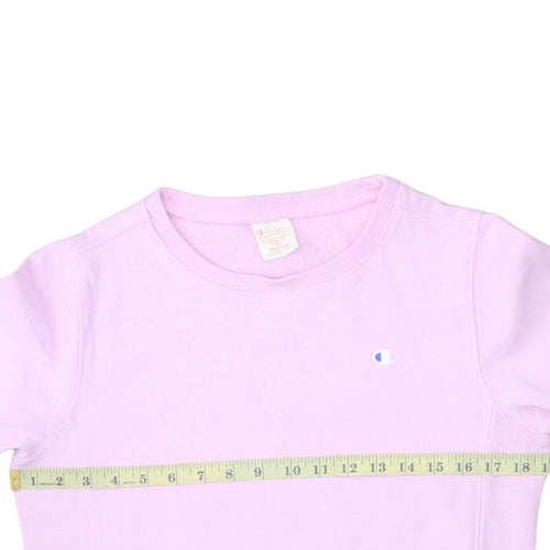 Champion Womens Pink Reverse Weave Pullover Sweatshirt Medium