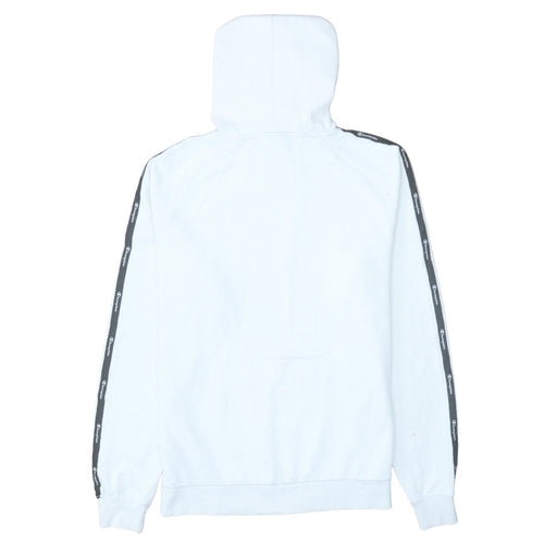 Champion Boys White Pullover Hoodie 15-16 Years Cotton Blend Logo Tape