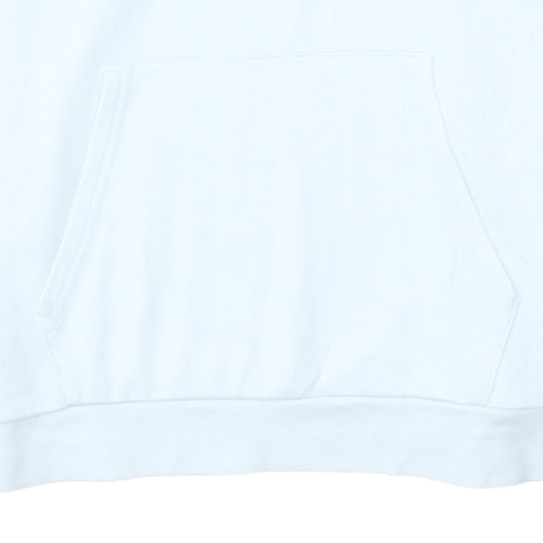 Champion Boys White Pullover Hoodie 15-16 Years Cotton Blend Logo Tape