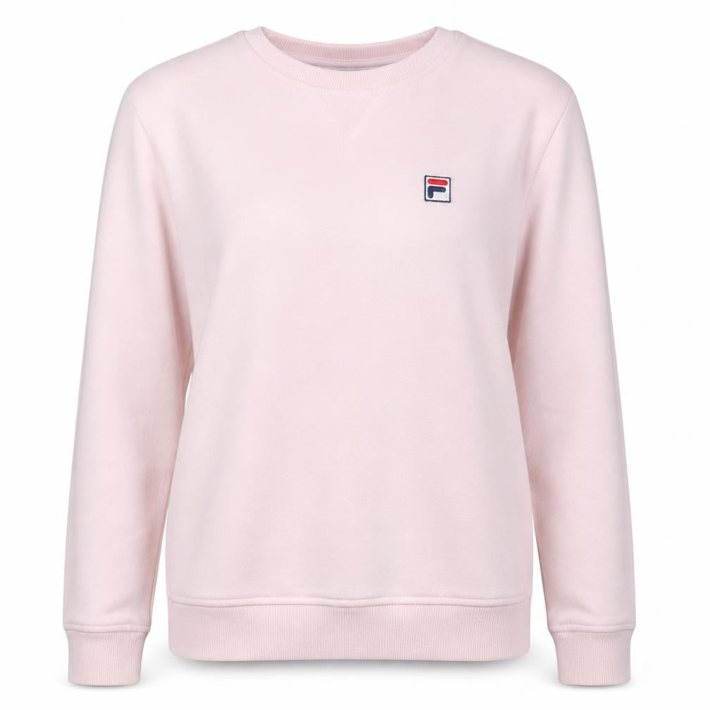 Front view of Fila Women Pink Crew Neck Pullover Sweatshirt Size Small
