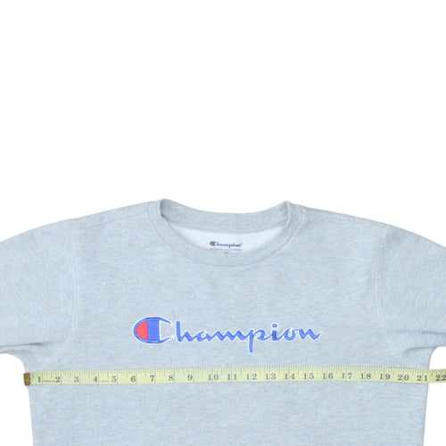 Champion Womens Grey Pullover Sweatshirt 2XL Cotton Blend Logo