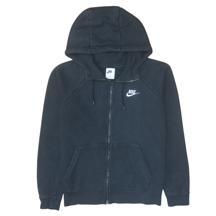 Nike Women’s Black Full Zip Hoodie Small Cotton Blend Lined