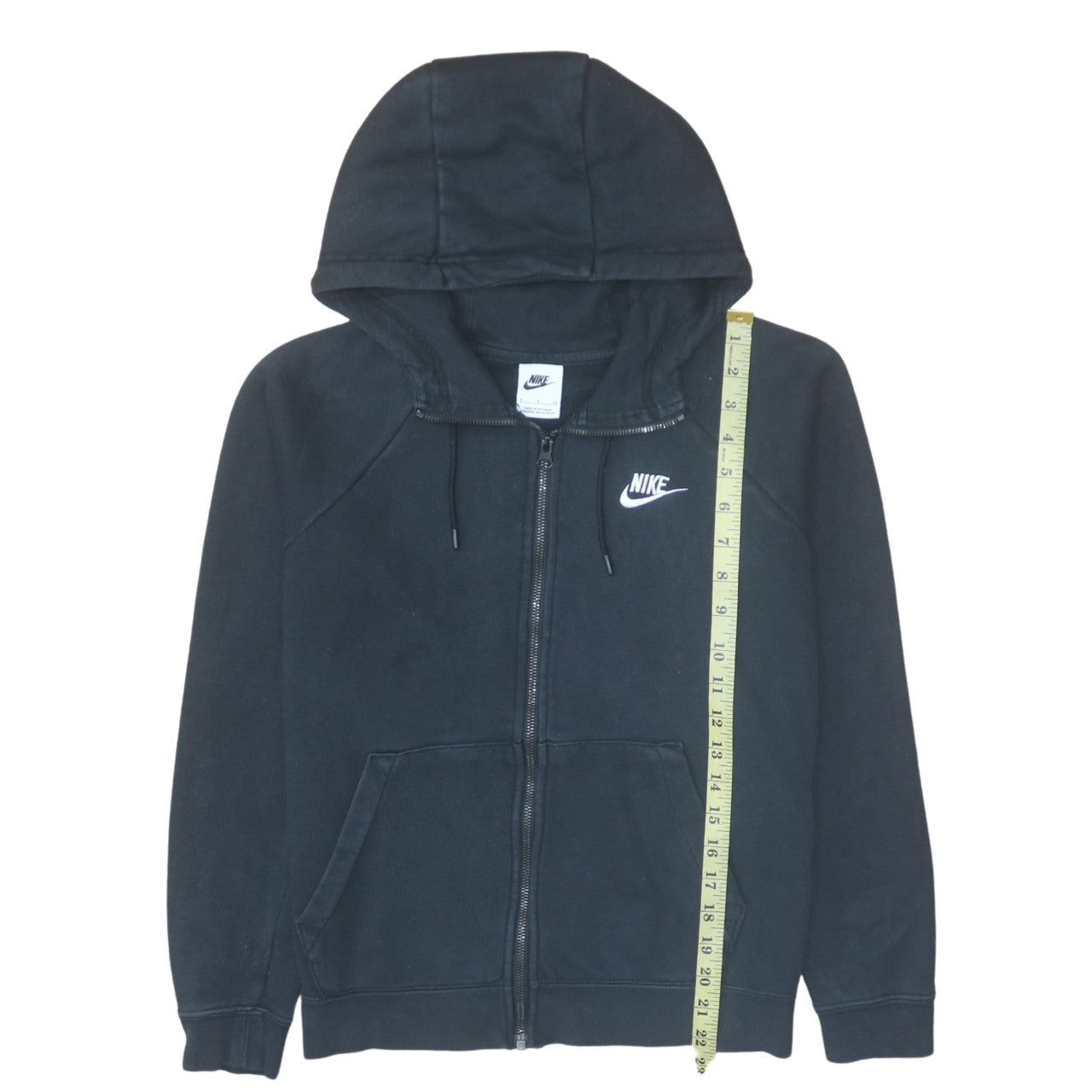 Nike Women’s Black Full Zip Hoodie Small Cotton Blend Lined