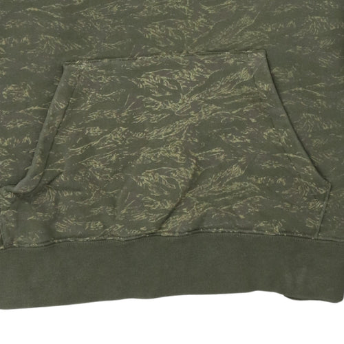 Champion Women’s Green Beige Pullover Sweatshirt L Logo Print Cotton