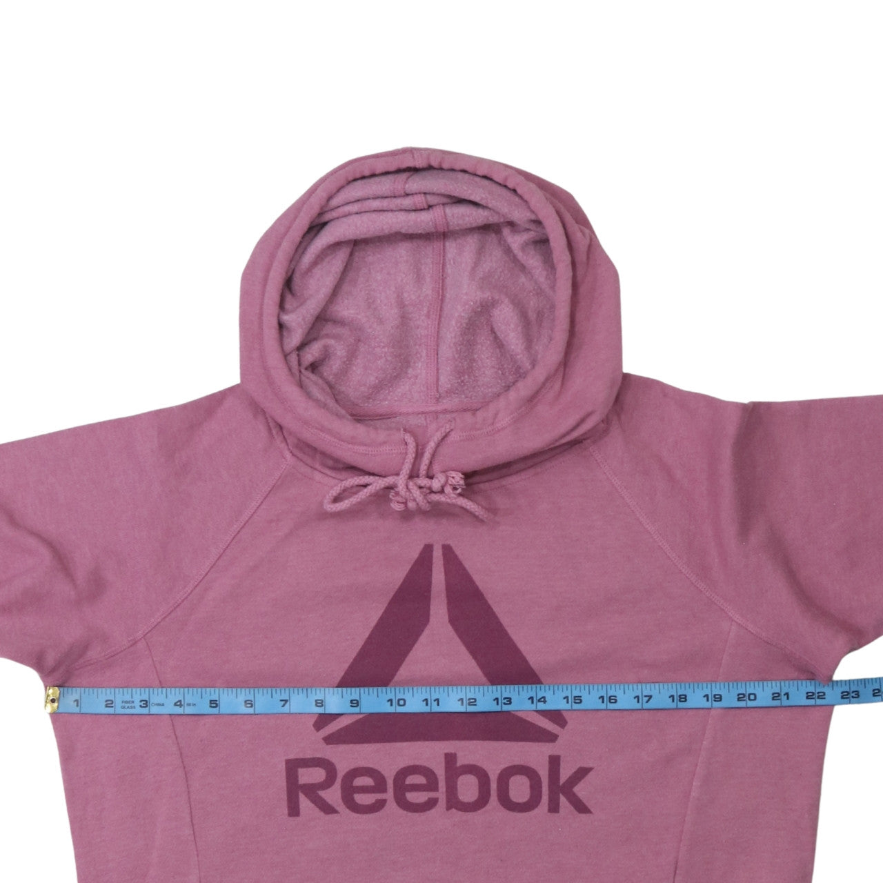 Reebok Womens Pink Pullover Hoodie Sweatshirt L Hooded Logo Casual
