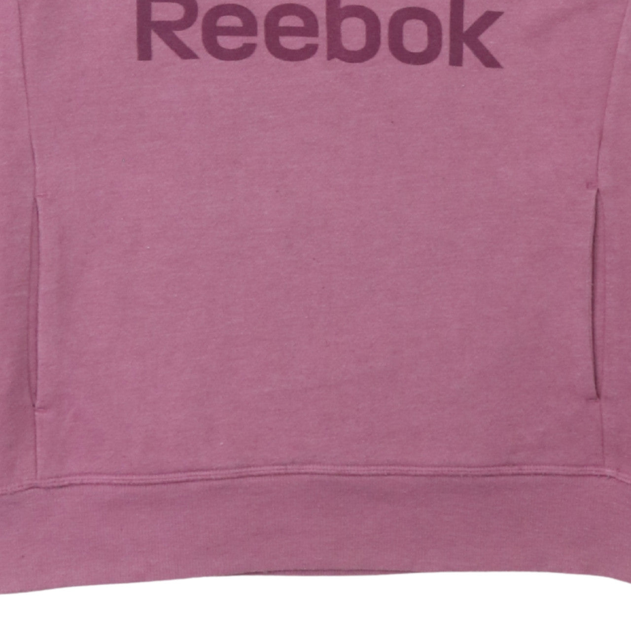 Reebok Womens Pink Pullover Hoodie Sweatshirt L Hooded Logo Casual