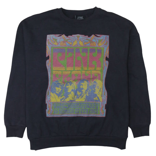 Pink Floyd Womens Black L Graphic Print Crew Neck Pullover Sweatshirt