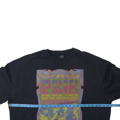 Pink Floyd Womens Black L Graphic Print Crew Neck Pullover Sweatshirt