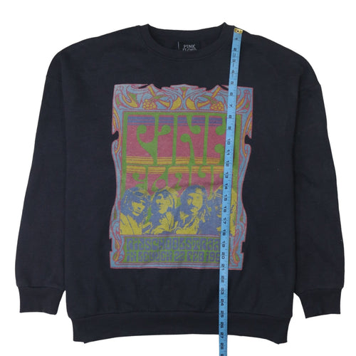 Pink Floyd Womens Black L Graphic Print Crew Neck Pullover Sweatshirt