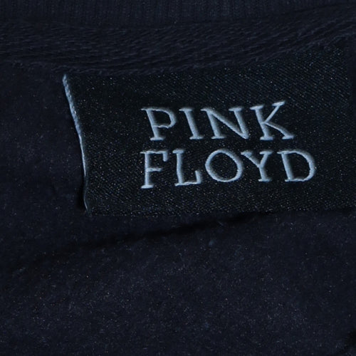 Pink Floyd Womens Black L Graphic Print Crew Neck Pullover Sweatshirt
