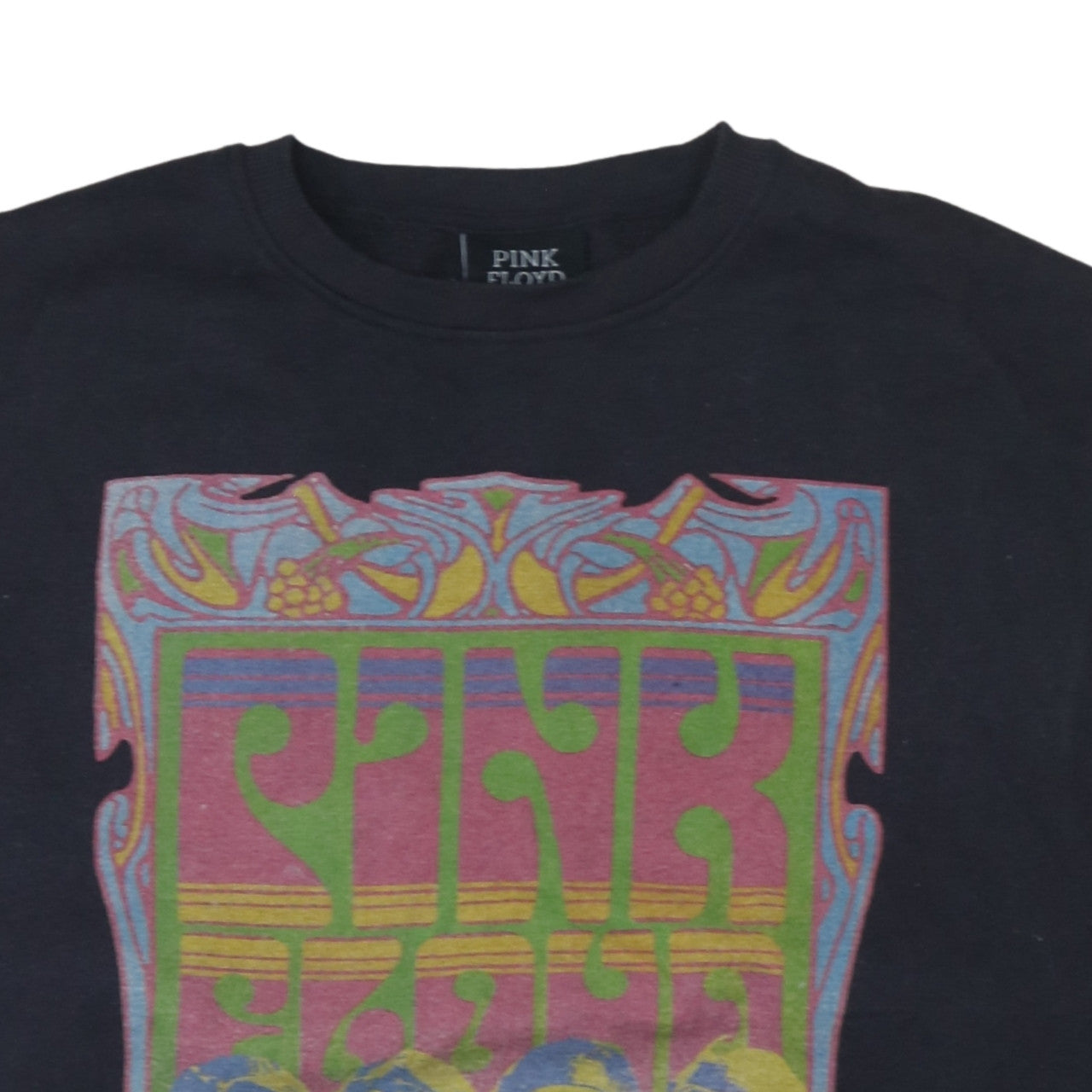 Pink Floyd Womens Black L Graphic Print Crew Neck Pullover Sweatshirt
