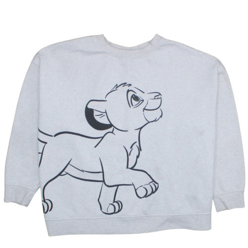 Disney Primark Women Grey 2XL Pullover Sweatshirt Lion King Simba Print