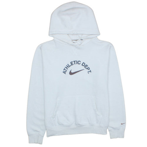 Nike Womens White Athletic Dept Pullover Hoodie UK 20/22 XL Cotton Blend