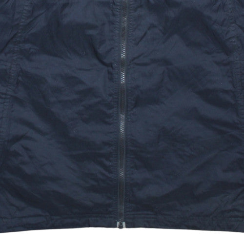 Adidas Men's Blue Hooded Windbreaker Jacket Size S