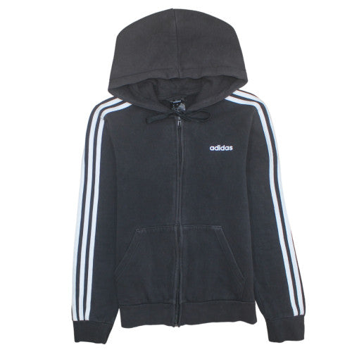 Adidas Women's Black Full Zip Hoodie Small Hooded Sweatshirt