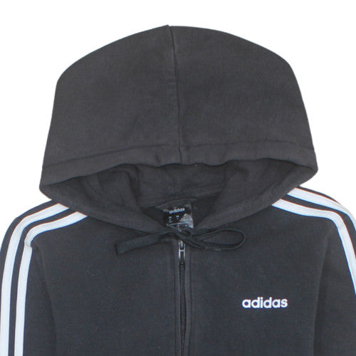 Adidas Women's Black Full Zip Hoodie Small Hooded Sweatshirt