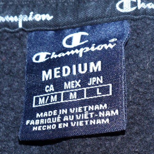 Champion Men's Black Medium Pullover Hoodie with Logo