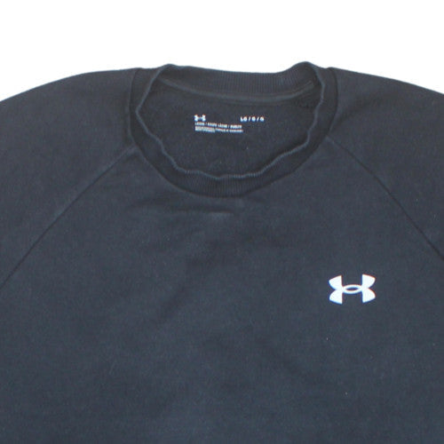 Under Armour Men's Black Large Crew Neck Sweatshirt Loose Fit