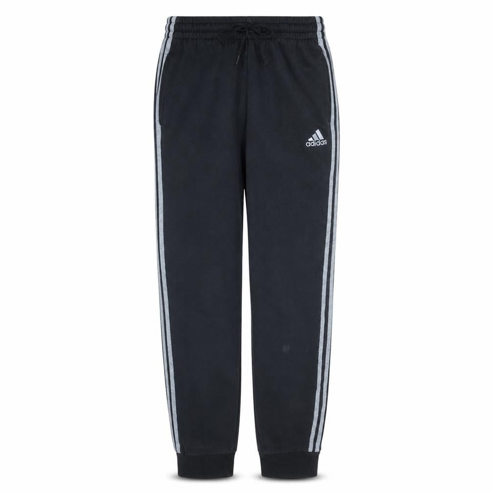 Front view of Adidas Men's Black Jogger Trousers M Fleece Lined Regular Fit