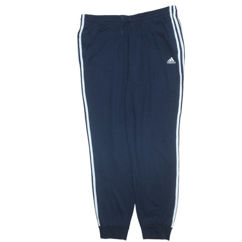 Adidas Womens Blue XL Jogger Trousers Cotton Blend Elastic Waist