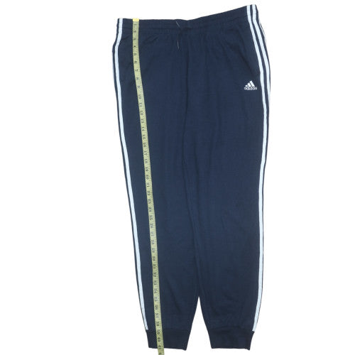 Adidas Womens Blue XL Jogger Trousers Cotton Blend Elastic Waist