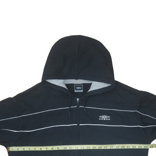 Umbro Mens Black Full Zip Hoodie Size L Sports Fleece Jacket