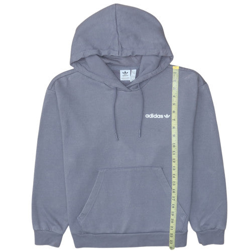 Adidas Women Grey Pullover Hoodie Small Hooded Logo Sweatshirt