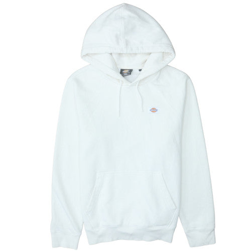 Dickies Men's White Pullover Hoodie Fleece Small Logo Sweatshirt