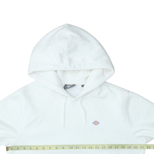Dickies Men's White Pullover Hoodie Fleece Small Logo Sweatshirt