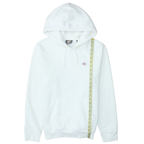 Dickies Men's White Pullover Hoodie Fleece Small Logo Sweatshirt