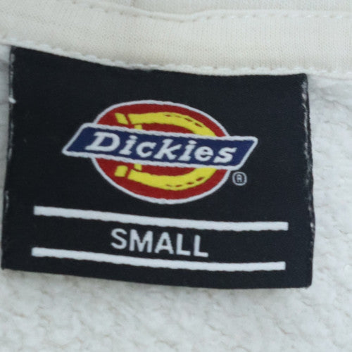 Dickies Men's White Pullover Hoodie Fleece Small Logo Sweatshirt