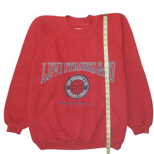 Levi's Men's Red XL Pullover Fleece Sweatshirt Vintage Classic