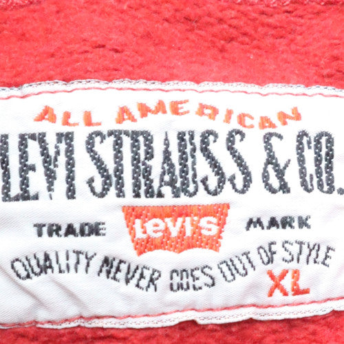 Levi's Men's Red XL Pullover Fleece Sweatshirt Vintage Classic