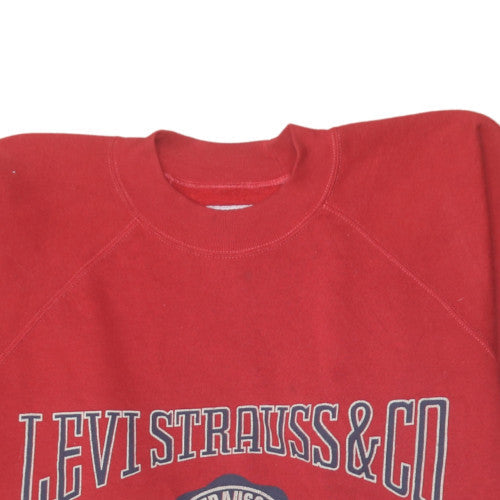 Levi's Men's Red XL Pullover Fleece Sweatshirt Vintage Classic