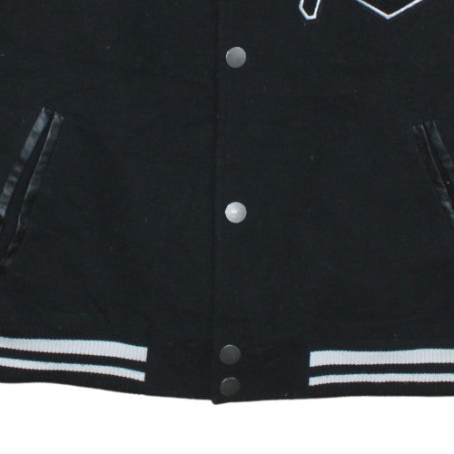 Chapter Men's Black Varsity Jacket Size S Brooklyn Embroidered Bomber