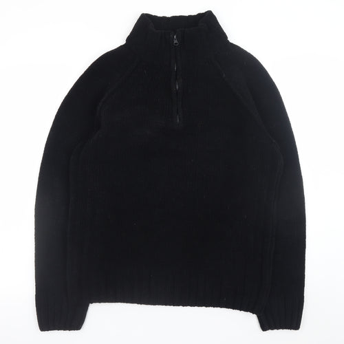 Dissident Men’s Black 1/2 Zip Knit Sweatshirt Size L Regular Fit