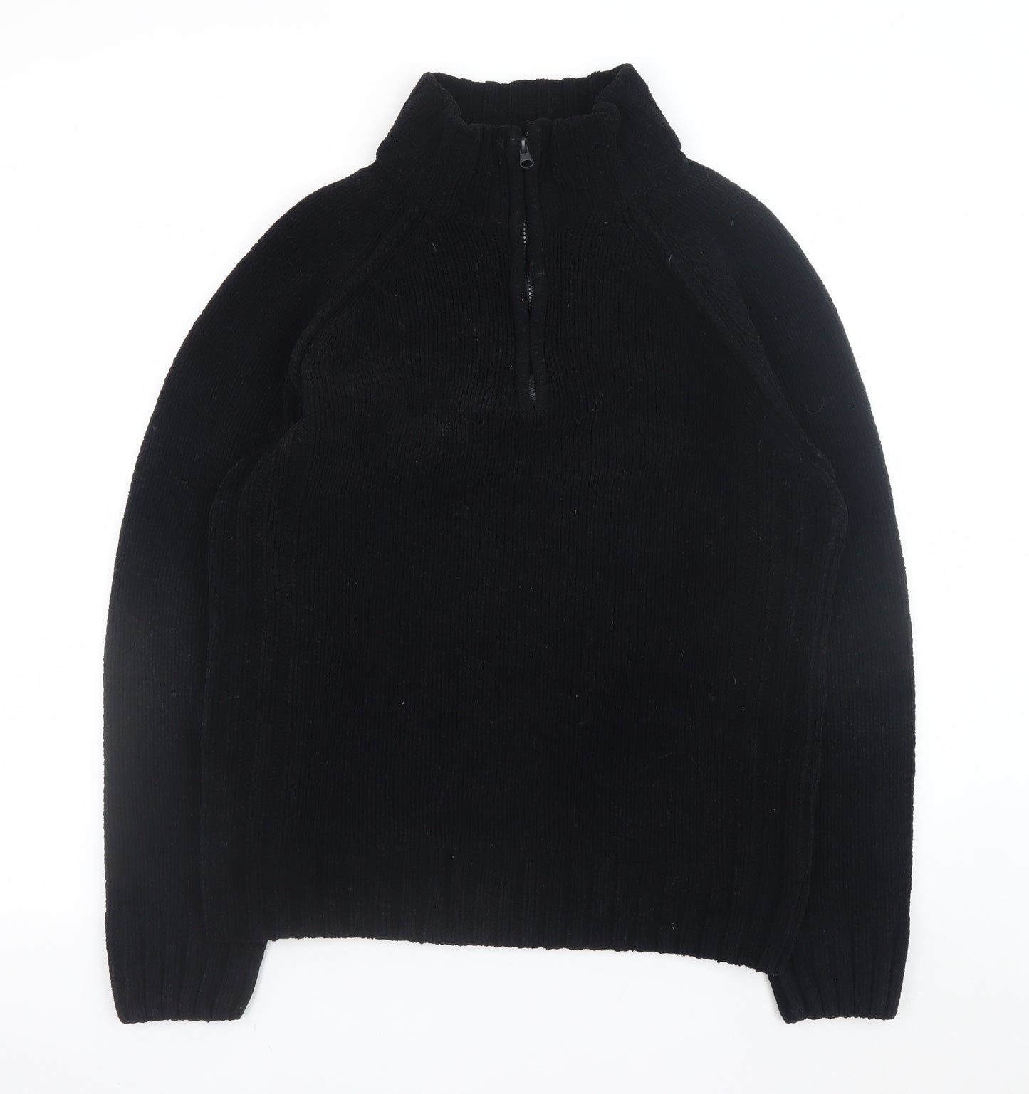 Dissident Men’s Black 1/2 Zip Knit Sweatshirt Size L Regular Fit