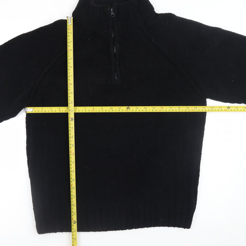 Dissident Men’s Black 1/2 Zip Knit Sweatshirt Size L Regular Fit