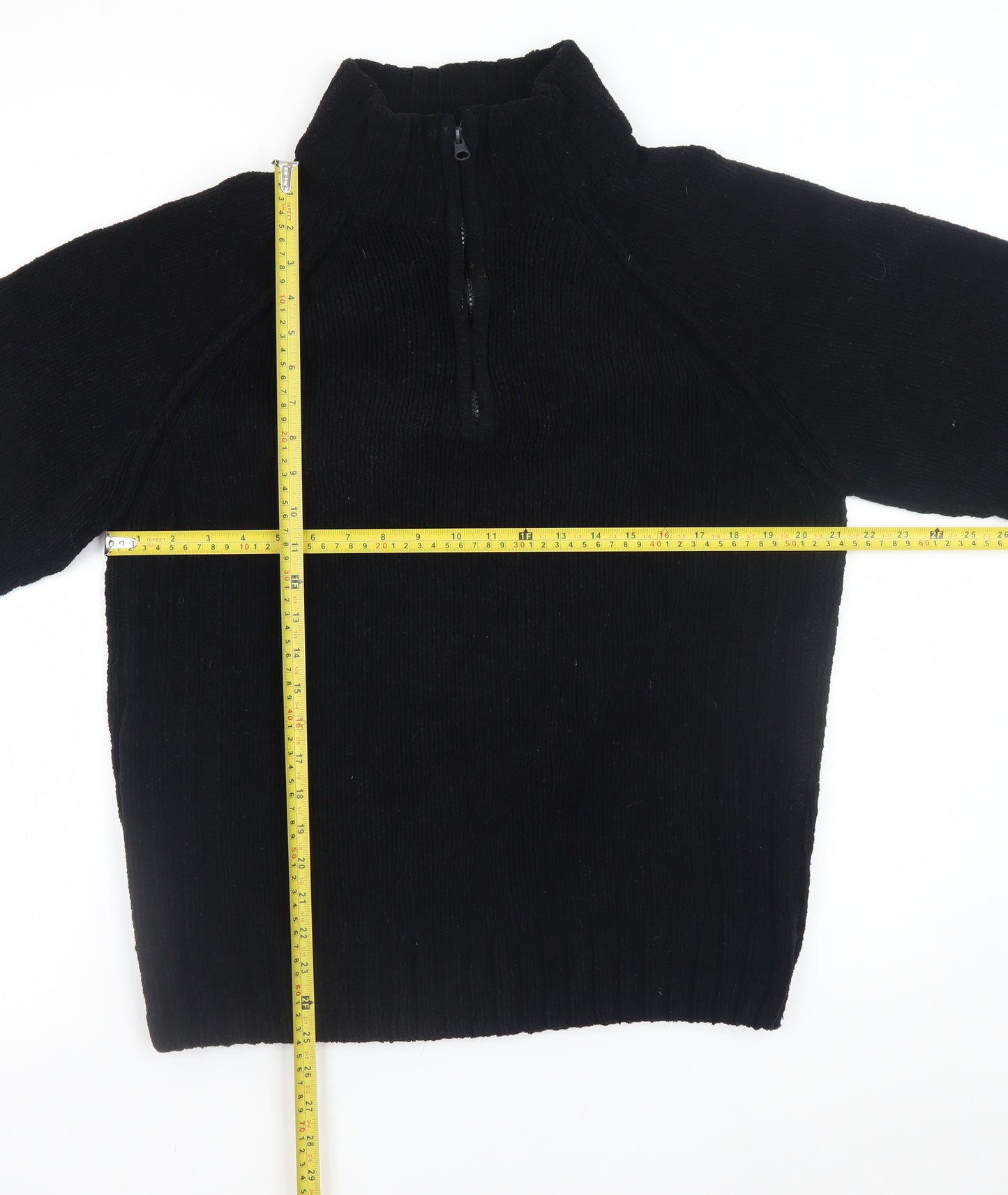 Dissident Men’s Black 1/2 Zip Knit Sweatshirt Size L Regular Fit