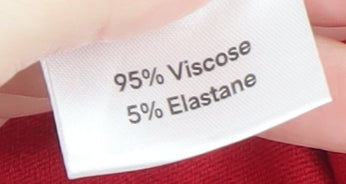 Kettlewell Men's Red V-Neck Slim Fit Pullover Jumper Size M