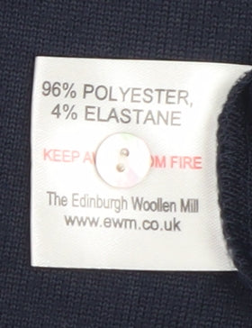 ISLE Essentials Women's Navy Blue Scoop Neck Pullover Jumper Size 10-12