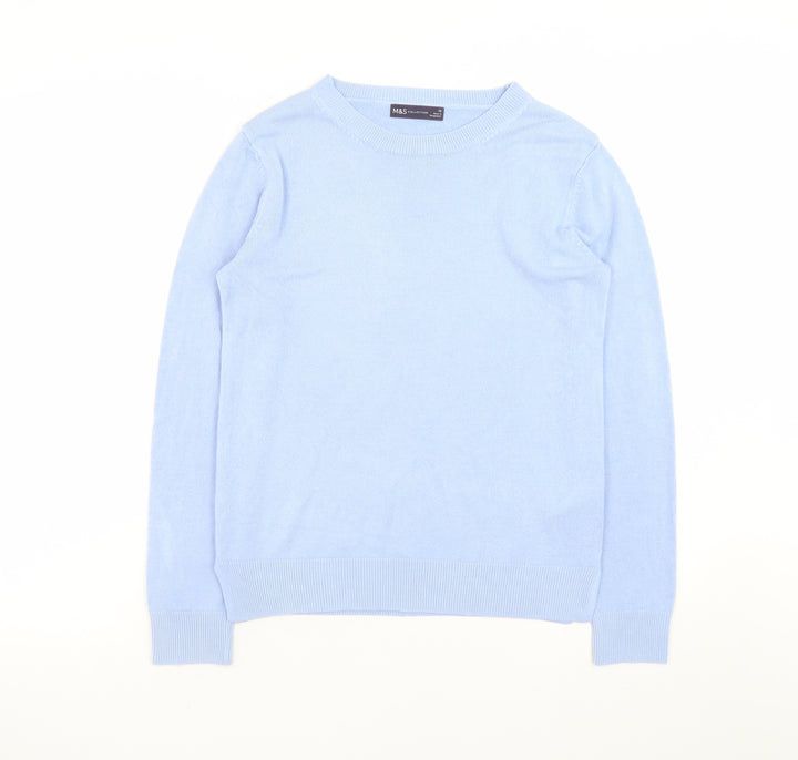 Marks and Spencer Women’s Blue Acrylic Crew Neck Jumper Size 10