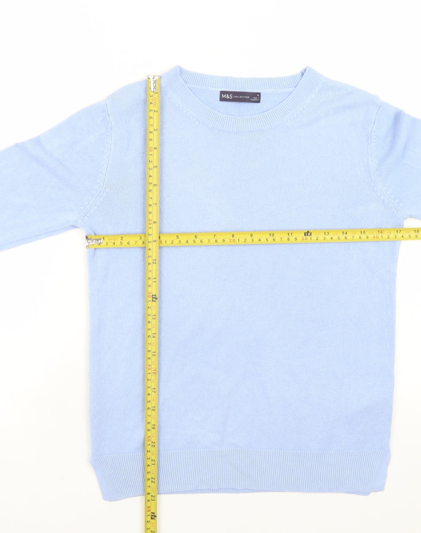 Marks and Spencer Women’s Blue Acrylic Crew Neck Jumper Size 10