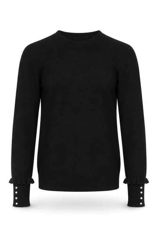 Zara Men Black Knit Pullover Jumper Size M Crew Neck Long Sleeve