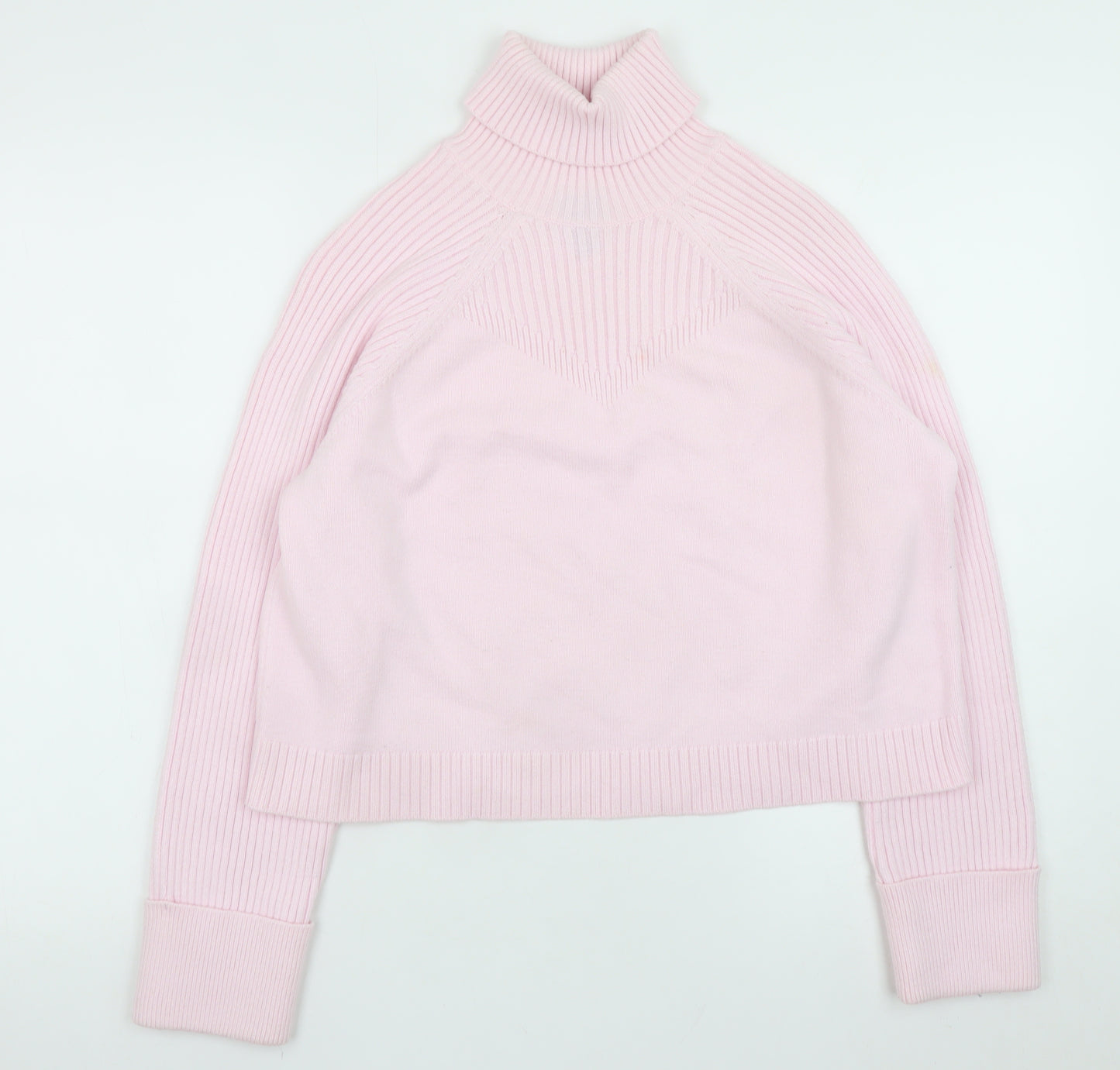 River Island Women’s Pink Roll Neck Knit Jumper Medium