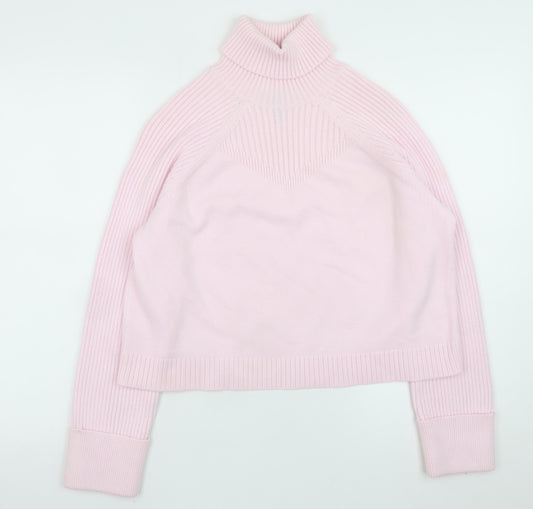 River Island Women’s Pink Roll Neck Knit Jumper Medium