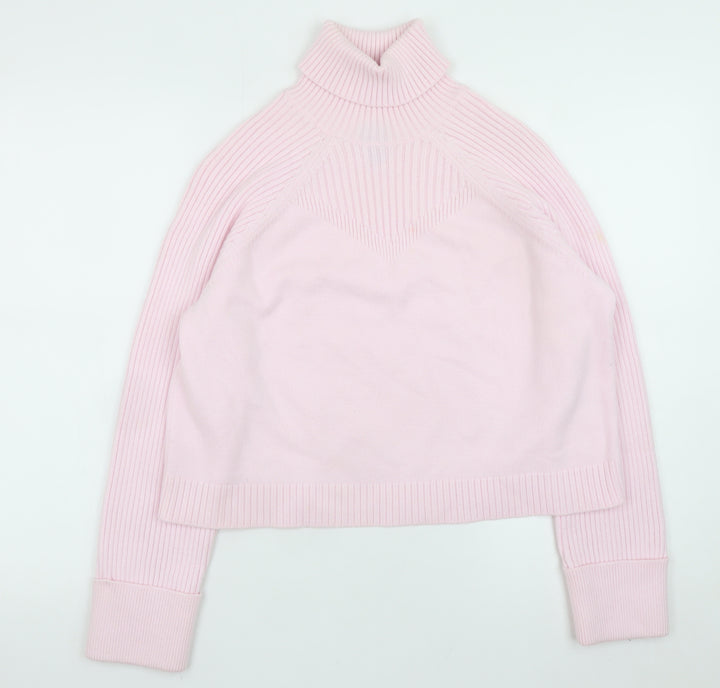 River Island Women’s Pink Roll Neck Knit Jumper Medium